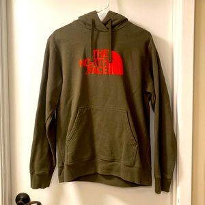 The North Face Medium Green/Orange Hoodie.